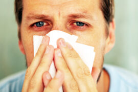 Man with sever allergies