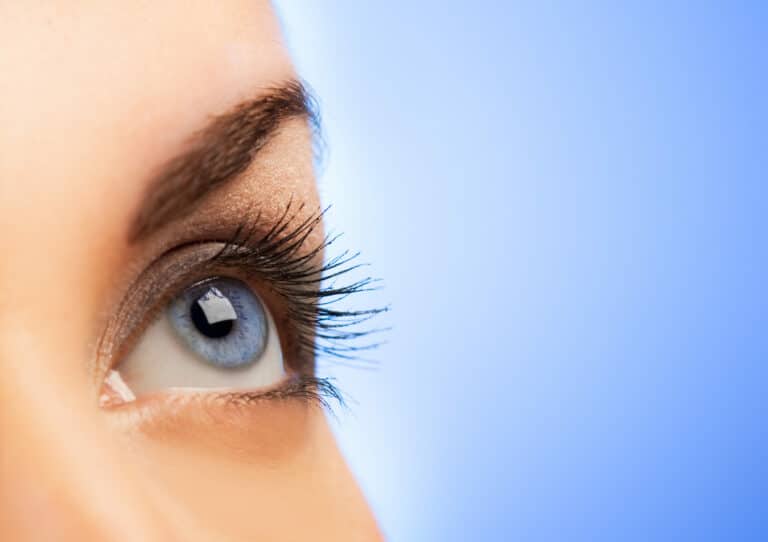 Close up of a blue eye